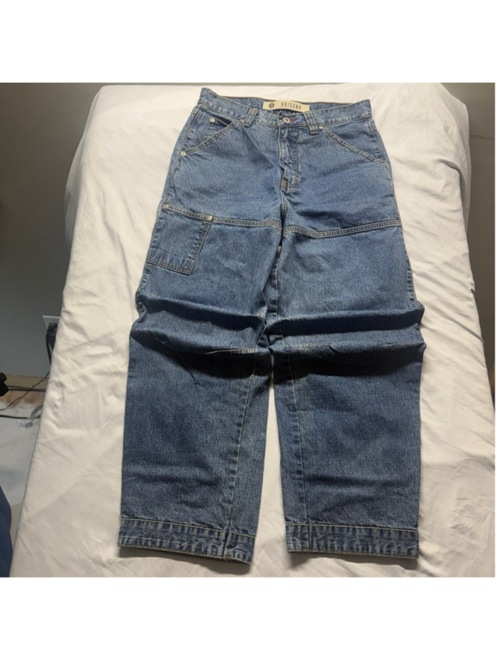 Vintage Arizona Jean Co Wide Leg Carpenter Denim Jeans Baggy Skate 32x30